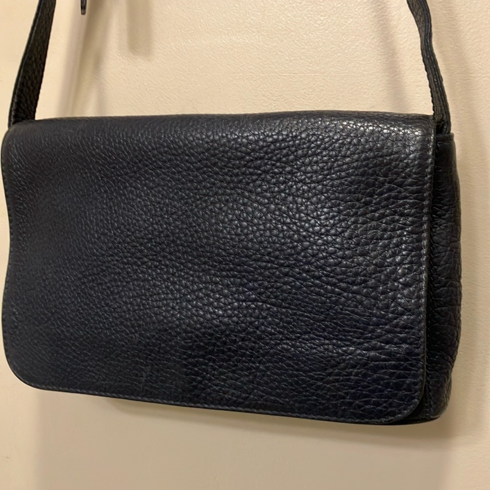 Made in USA Coach 4928 Navy Pebble Leather Flap Sonoma shoulder crossbody bag